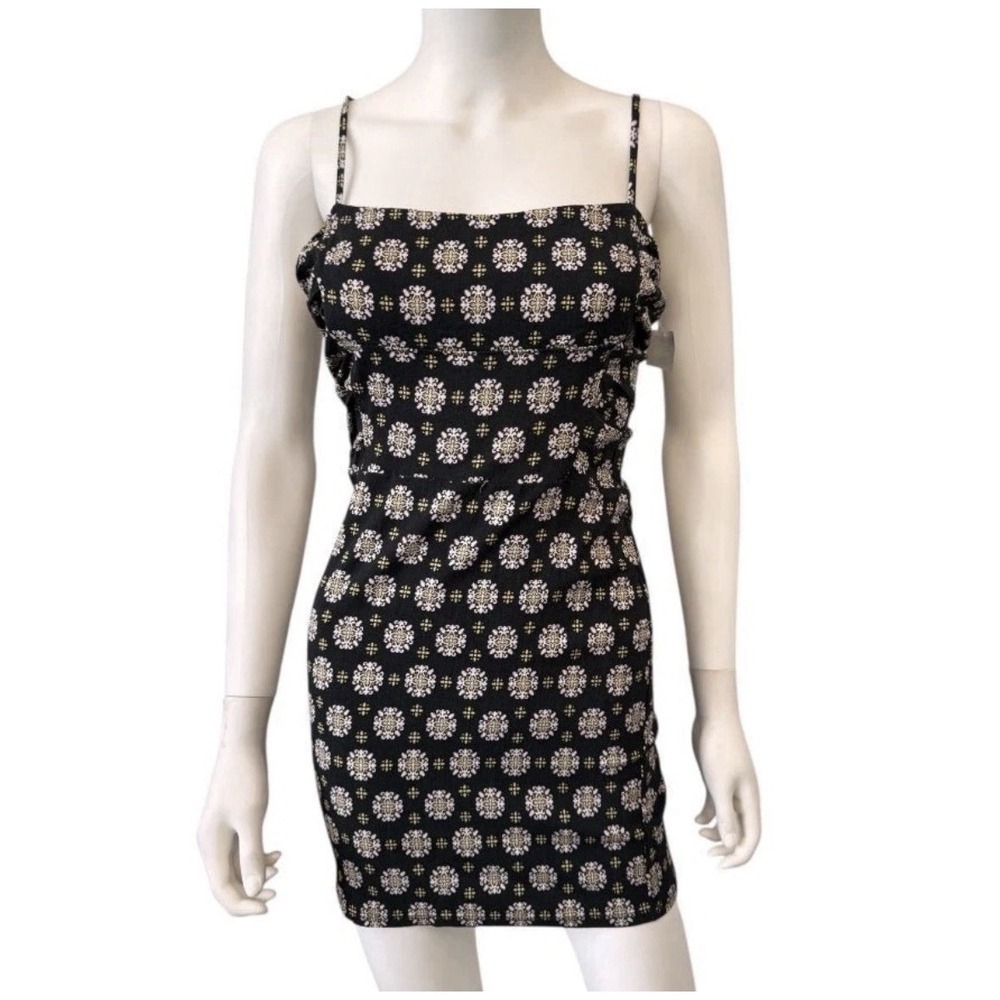 Free People Center Of Attention Mini Dress In Black Women's  Size Small Festival